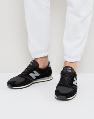 New Balance 420 Suede Trainers In Black 