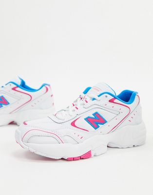 New Balance 452 Chunky Sneakers in white pink | ASOS
