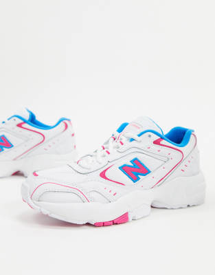 new balance pink white