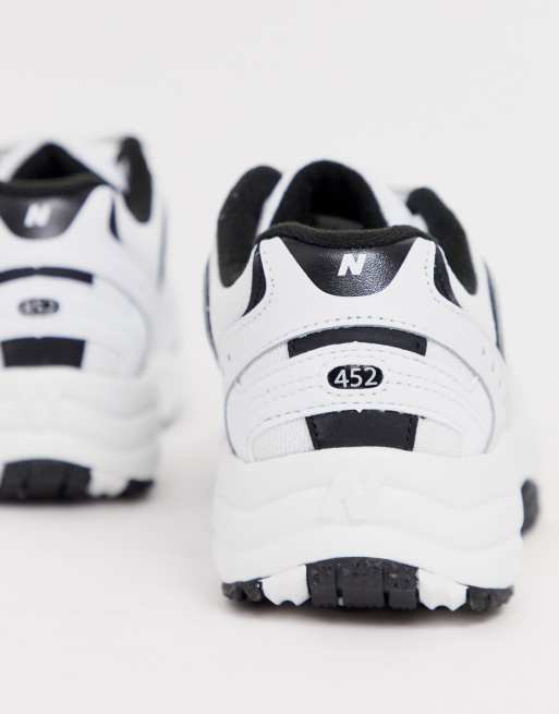 New balance 452 clearance black and white trainers