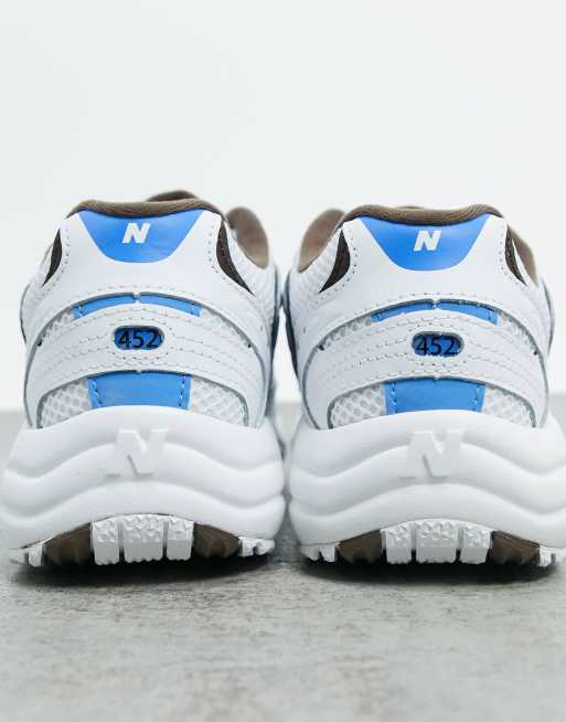 New Balance 452 sneakers in light blue and white