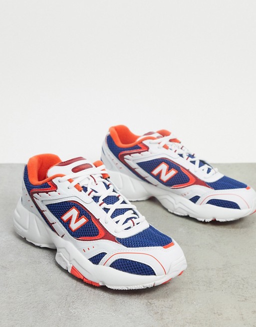 New Balance 452 trainers in navy and white