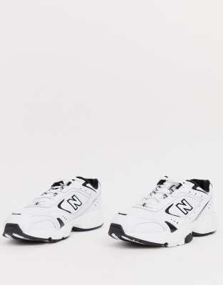 new balance white and black