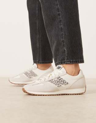 Sneaker in Beige mit Leopardenmuster-Detail-Brown Brown 37