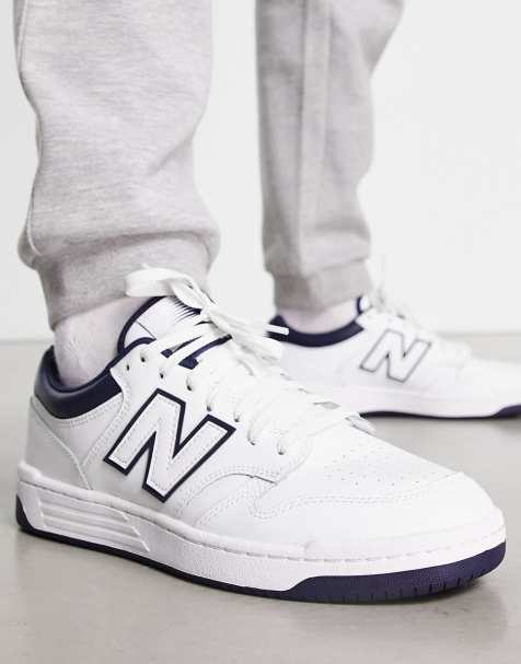 New Balance - 480 - Baskets - Blanc et bleu marine - view 1