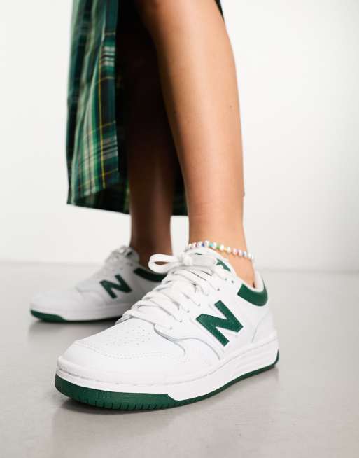 New Balance 480 Baskets Blanc et vert