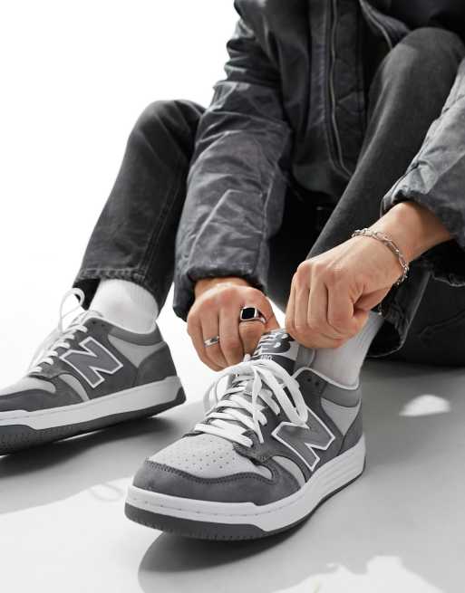 New Balance 480 Scarpe da ginnastica grigie scamosciate ASOS