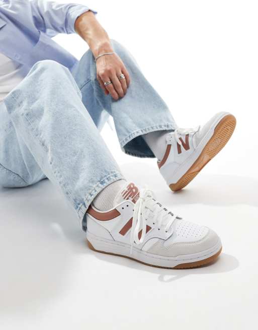 New Balance 480 Sneaker in WeiB und Rot