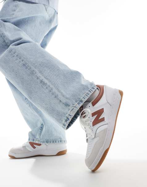 New Balance - 480 - Sneakers bianche e rosse - view 1