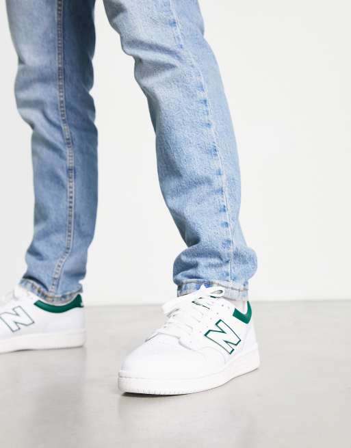 New Balance - 480 - Sneakers i hvid og grøn, 4 af 4