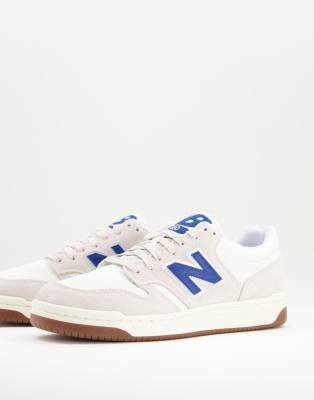New Balance - 480 - Sneakers in gebroken wit en blauw | ASOS