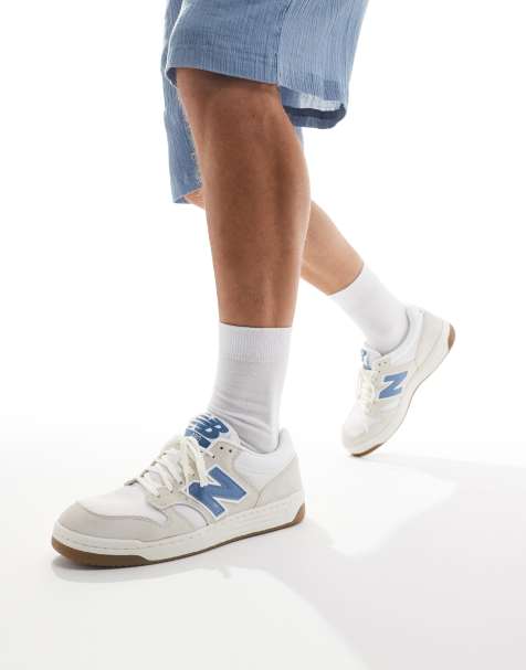 New Balance 480 sneakers in white and blue - view 1