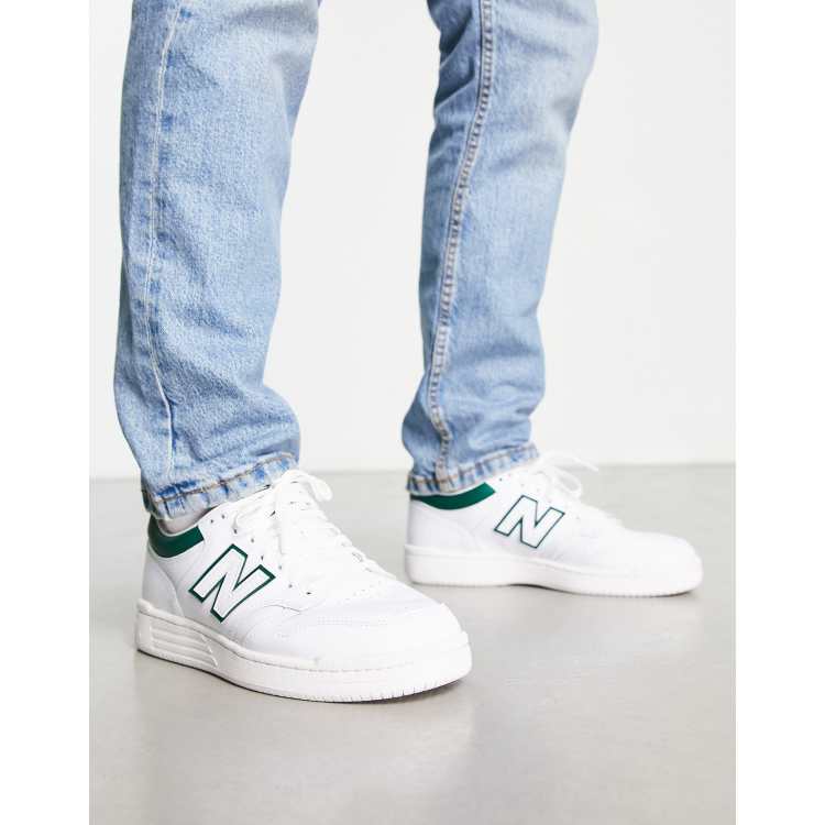 New Balance 480 sneakers in white and green | ASOS