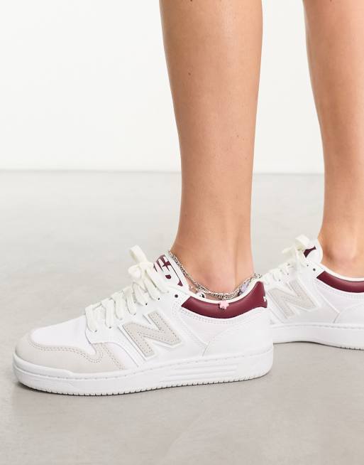 New Balance - 480 - Sneakers in wit en rood