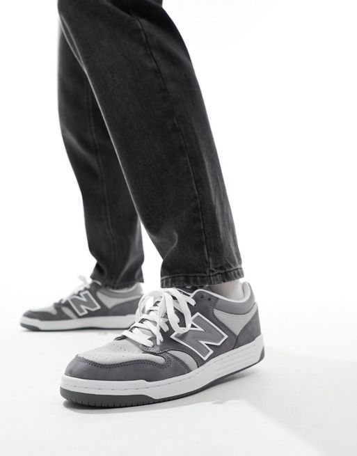 New Balance - 480 - Suède sneakers in grijs 