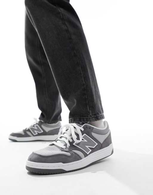 New balance grey suede trainers online