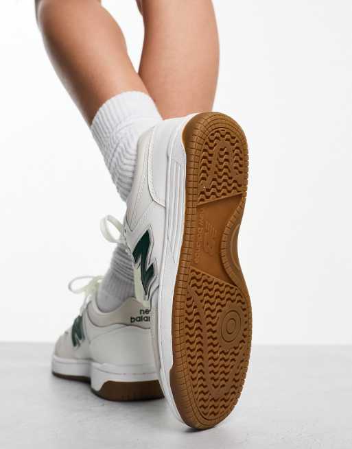 New Balance 480 trainers in off white & green, 2 of 4