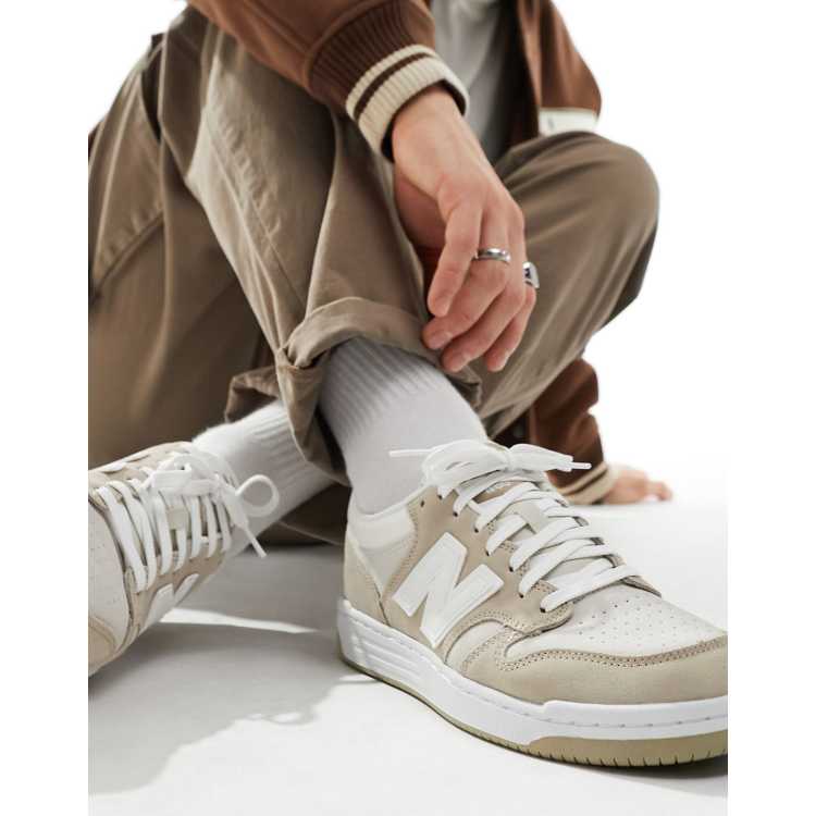 New Balance 480 Uniseks suède sneakers in zandkleur ASOS