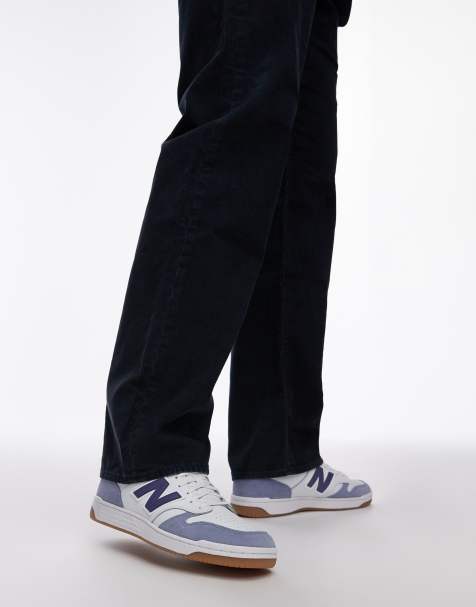 New Balance – 480L – Sneaker in Weiß und Blau - view 1