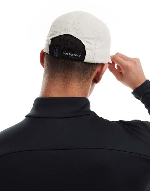 New Balance 5 panel performance cap in off white, 2 of 3