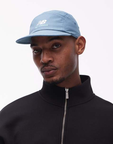 New Balance 5 panel stacked camper hat in blue - view 1