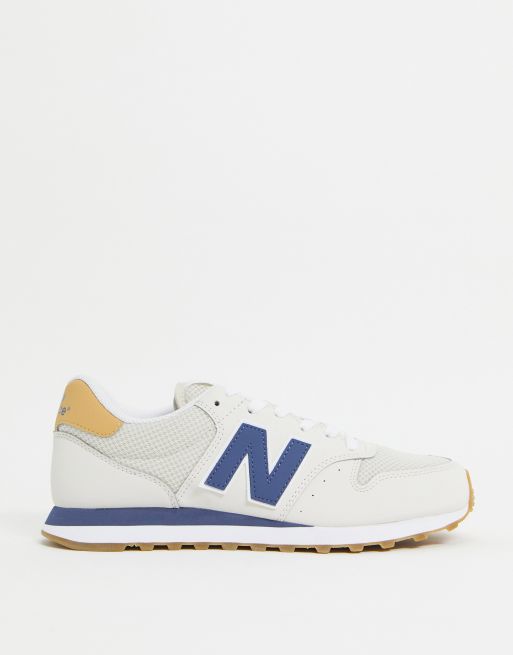 New Balance – 500 – Blekvita klassiska sneakers, 3 av 4
