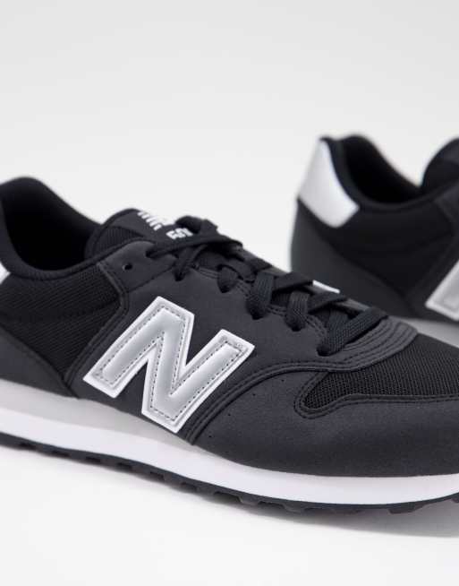 New balance mens store 500 trainers black