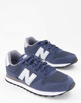 New 500 Classic trainers navy ASOS