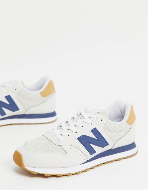 New Balance 500 Classic trainers in pale white | ASOS