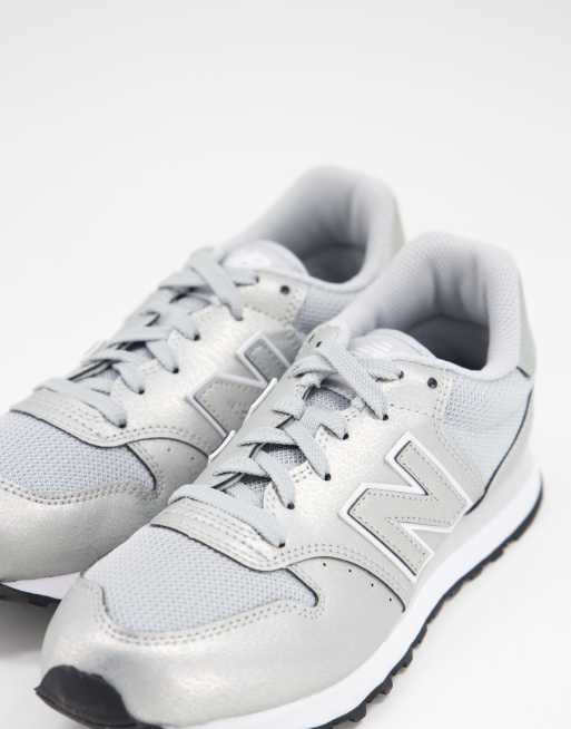 New Balance 500 Classic trainers in silver