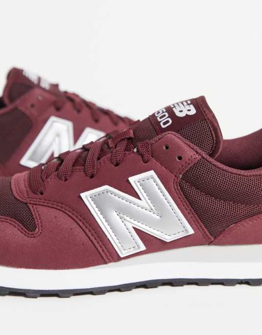 New Balance – 500 Classic – Vinröda träningsskor, 4 av 4