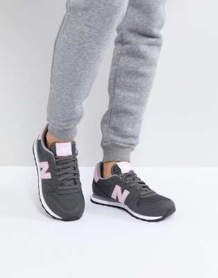 new balance grey and pink trainers