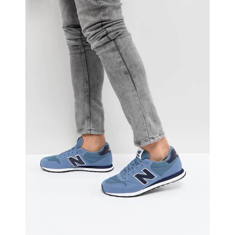 New balance sales 500 grey blue