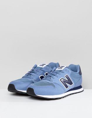 new balance 500 trainers in blue