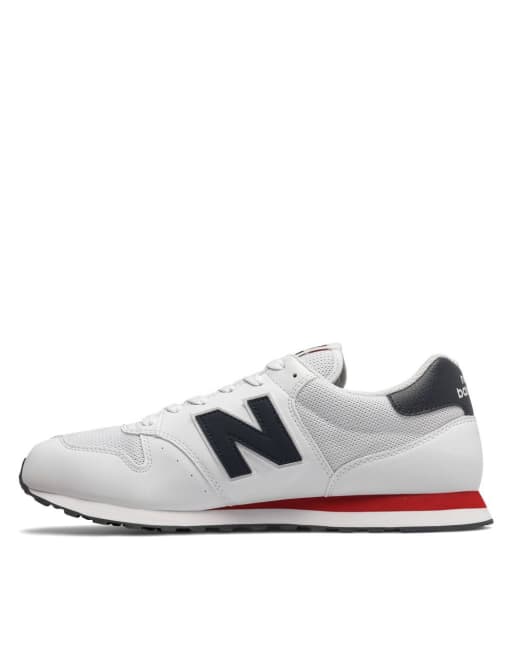 New Balance 500 trainers in white and black