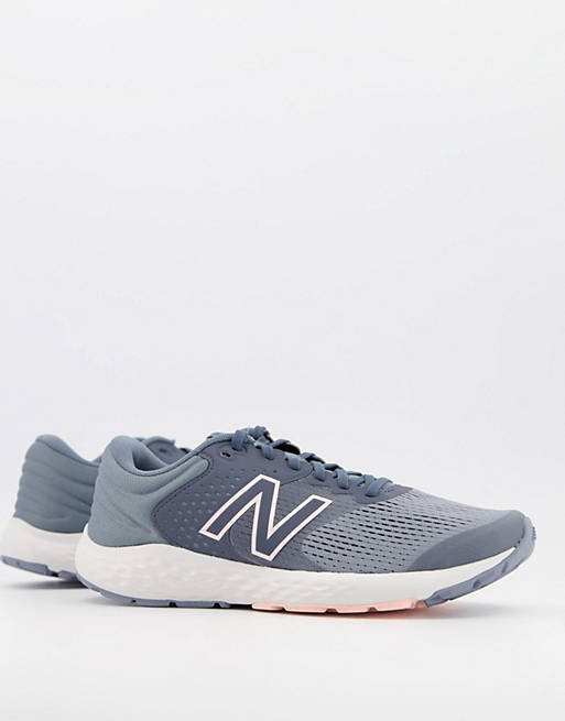  New Balance 520 trainers in navy blue and pink 