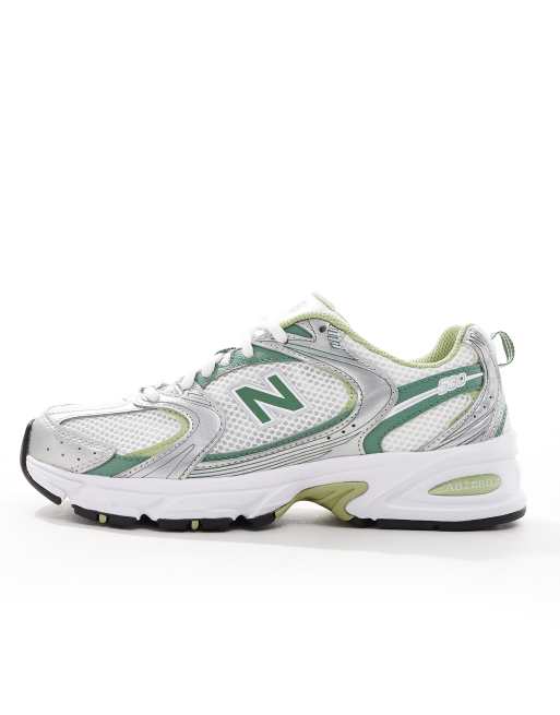 New Balance - 530 - Baskets - Argenté et vert, 2 de 5