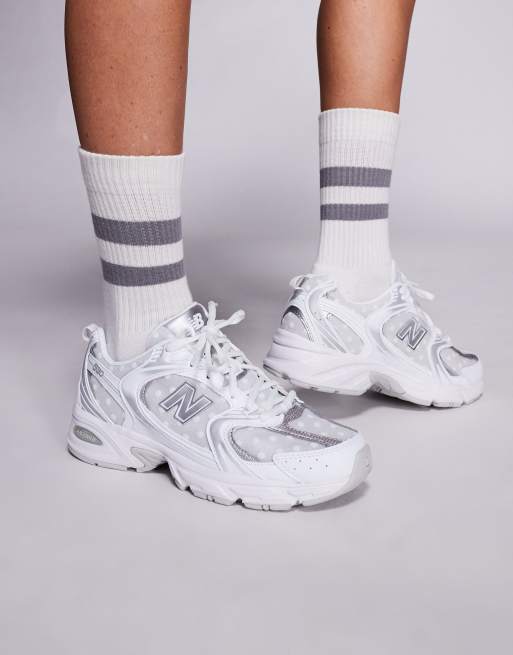 New Balance - 530 - Baskets - Blanc et argenté 