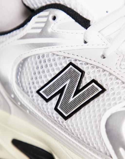 New Balance - 530 - Baskets - Blanc et métallisé, 3 de 4
