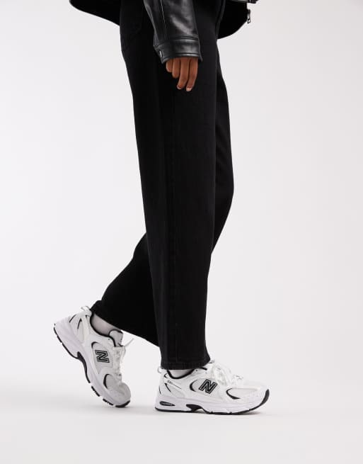 New Balance 530 trainers in white and black