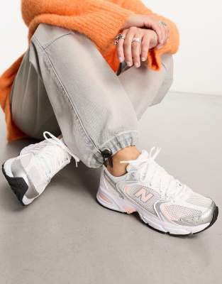 New balance 530 femme blanc rose best sale