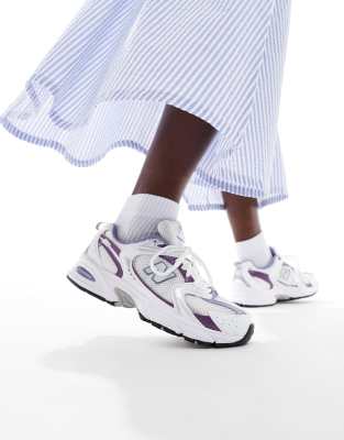 New Balance - 530 - Baskets - Blanc et violet