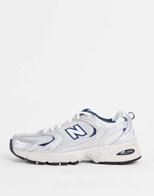 New balance bleu marine cheap et argent