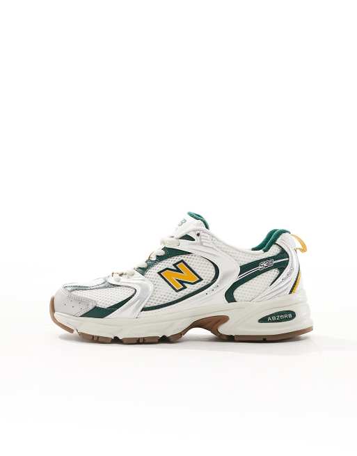 New Balance 530 College Sneaker in WeiB Grun und Gold exklusiv bei ASOS