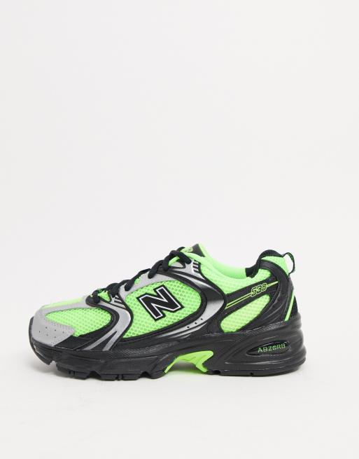 New balance noir clearance et vert