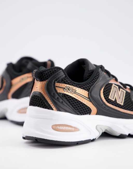 New Balance 530 metallic trainers in black