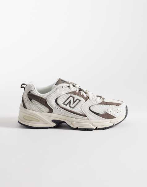 New Balance – 530 – Naturvita och bruna, rådjursmönstrade sneakers - view 1