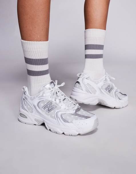 New Balance - 530 - Sneakers bianche e argento a pois - view 1