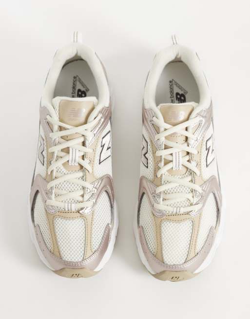 New Balance 530 sneakers bianche e bronzo metallizzato, 2 di 5