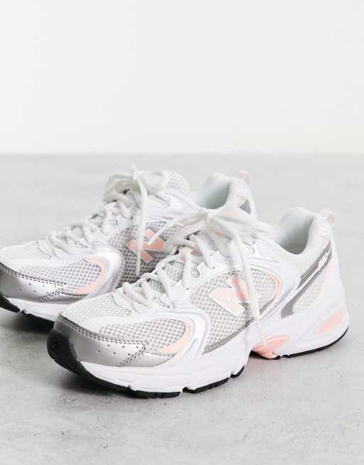 New Balance - 530 - Sneakers i hvid og pastelrosa, 3 af 4